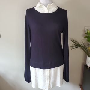 Button sweater blouse